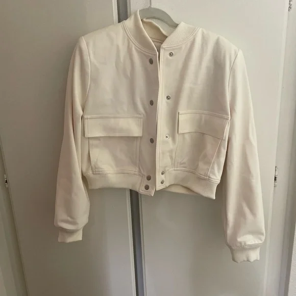 NWT Kut from the Kloth Cream Bomber Jacket - Picture 5 of 6